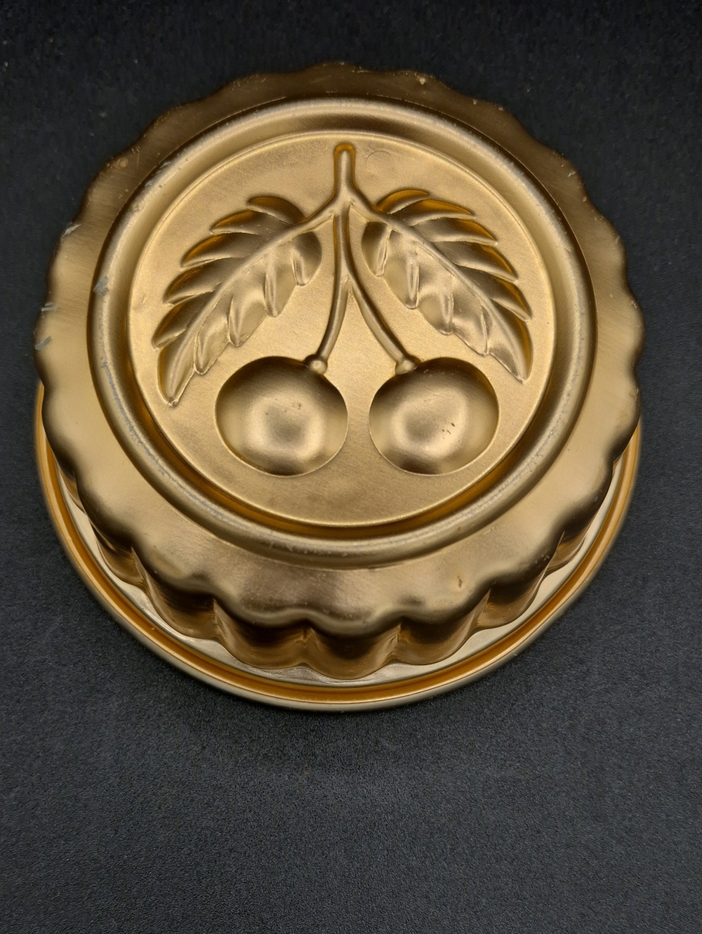 Vintage Copper Cherry Mold Baking Pan - Decorative Metal Bakeware